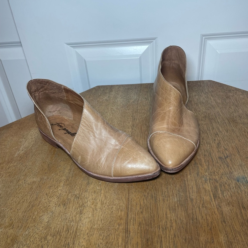 Free People Royale Point Flats Leather Slip-On Women's Size 37